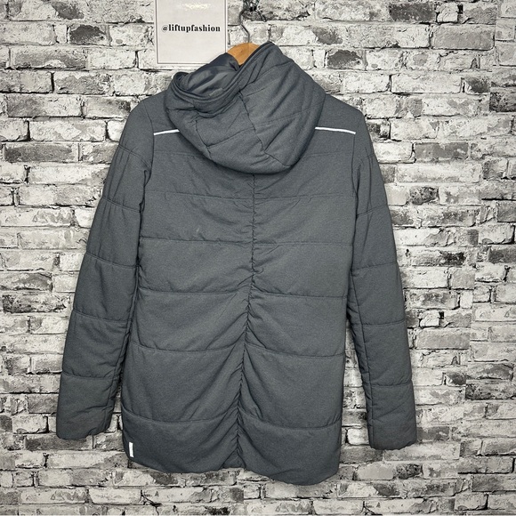 EUC Zella Women’s Daphne Hooded Charcoal Puffer Jacket Size Small (RN 58655) - Picture 6 of 16